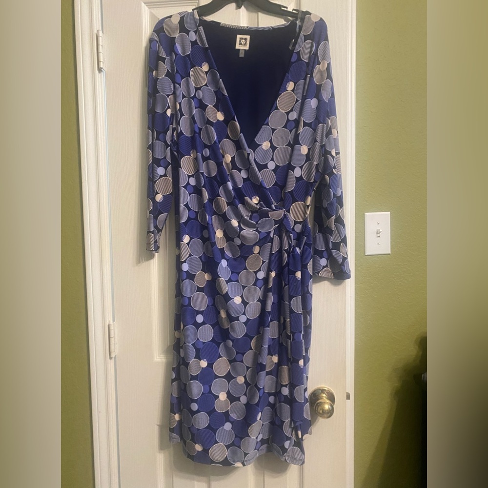 Anne Klein Purple wrap dress